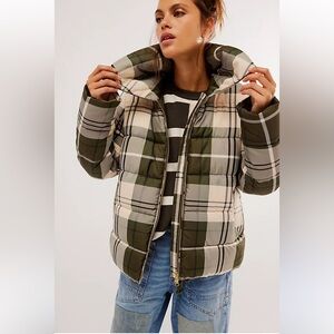 Barbour Tartan Quilted Puffer Jacket